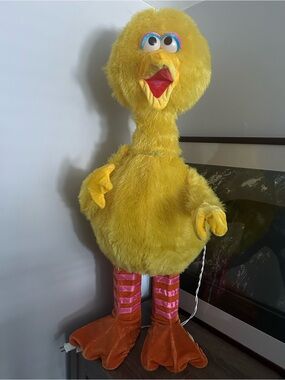 Big Bird Plush Puppet - Yellow with Orange Feet